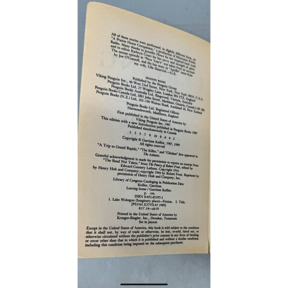 Leaving Home book paperback 1989 english Penguin Books 258pgs Keillor READ - Picture 5 of 5